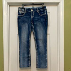 Artya Jeans - decorative back pockets - sequins - low rise skinny - size 5/6